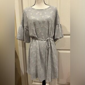 Ces Femme Light Gray Dress with Belt